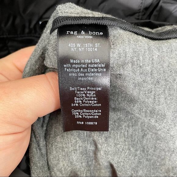 RAG & BONE Heath Shirt Jacket Nylon Black {2C47} - Picture 7 of 7